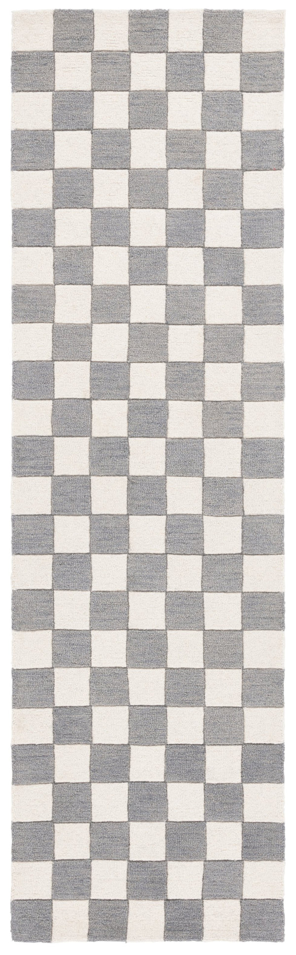 Safavieh Msr Contemporary Hand-tufted Area Rug - Luxurious Checkerboard Design For Modern Elegance In Any Room Grey ,Ivory 80% Wool,20% Cotton Msr4760f-9