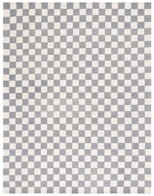 Safavieh Msr Contemporary Hand-tufted Area Rug - Luxurious Checkerboard Design For Modern Elegance In Any Room Grey ,Ivory 80% Wool,20% Cotton Msr4760f-9