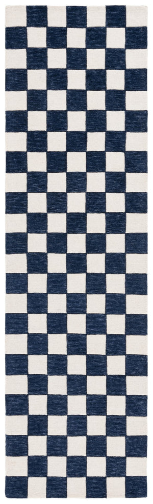 Safavieh Msr4760 Chelsea Hand Tufted 80% WOOL, 20% COTTON Contemporary Rug Navy / Ivory MSR4760N-8