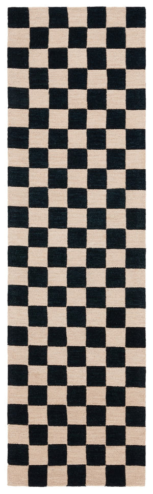 Safavieh Msr4760 Chelsea Hand Tufted 80% WOOL, 20% COTTON Contemporary Rug Black / Beige MSR4760Z-8
