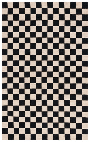 Safavieh Msr4760 Chelsea Hand Tufted Contemporary Rug Black / Beige 5' x 8'