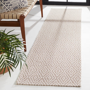 Safavieh Martha Stewart Cotton Area Rug: Elegant Geometric Design For Timeless Home Decor And Comfort Taupe ,Cream 100% Cotton Msr484e-25