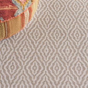 Safavieh Martha Stewart Cotton Area Rug: Elegant Geometric Design For Timeless Home Decor And Comfort Taupe ,Cream 100% Cotton Msr484e-25