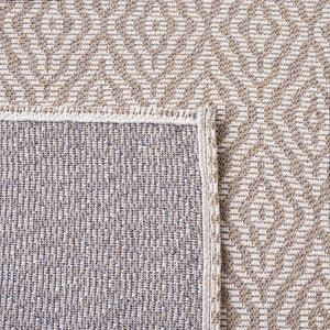 Safavieh Martha Stewart Cotton Area Rug: Elegant Geometric Design For Timeless Home Decor And Comfort Taupe ,Cream 100% Cotton Msr484e-25