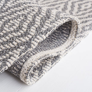 Safavieh Martha Stewart Cotton Area Rug: Elegant Geometric Design For Timeless Home Decor And Comfort Grey ,Ivory 100% Cotton Msr484f-4