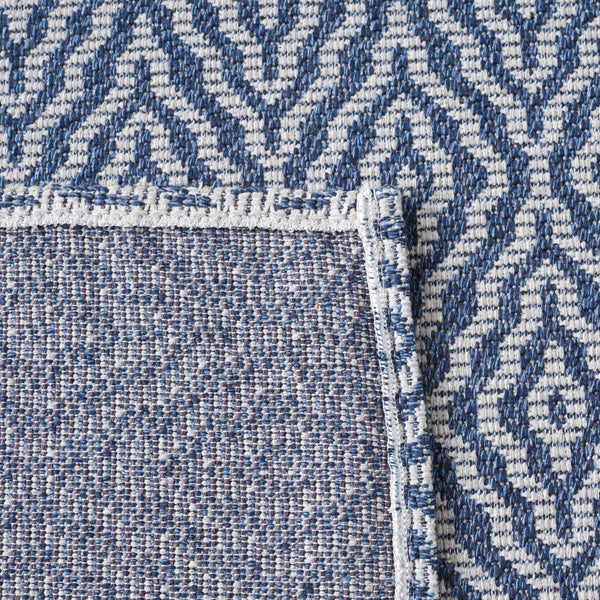 Safavieh Martha Stewart Cotton Area Rug: Elegant Geometric Design For Timeless Home Decor And Comfort Navy ,Light Grey 100% Cotton Msr484n-9