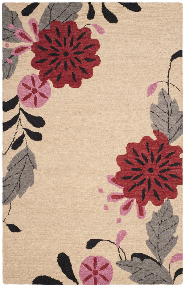 Safavieh Msr4871a Luxurious Hand-tufted Floral Area Rug - Elegant Wool Craftsmanship For Timeless Decor Ivory Wool Pile Msr4871a-3