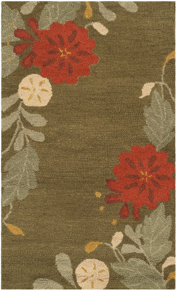 Safavieh Msr4871a Luxurious Hand-tufted Floral Area Rug - Elegant Wool Craftsmanship For Timeless Decor Pup Tent Wool Pile Msr4871b-3