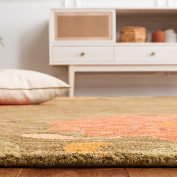 Safavieh Msr4871a Luxurious Hand-tufted Floral Area Rug - Elegant Wool Craftsmanship For Timeless Decor Pup Tent Wool Pile Msr4871b-3