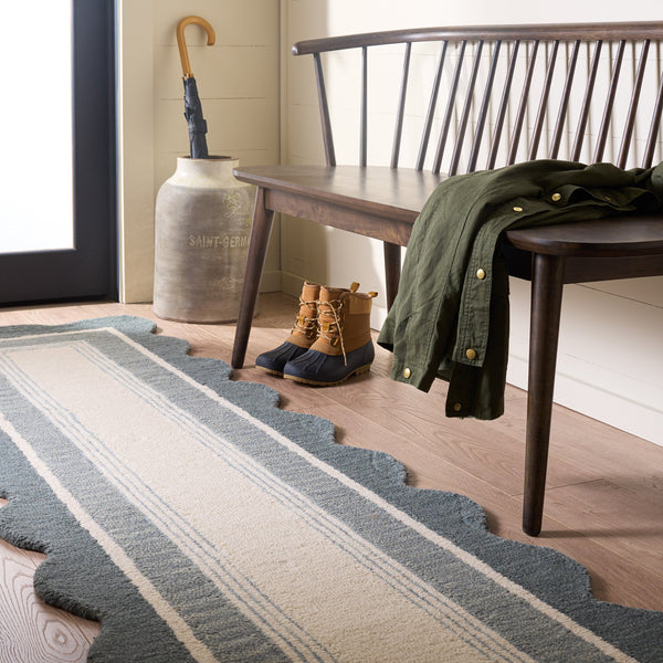 Safavieh Martha Hand-Tufted Wool-Cotton Area Rug In Soft Blue And Ivory — Artisanal Texture, Timeless Elegance 9'-0" x 12'-0" MSR4951M-912S