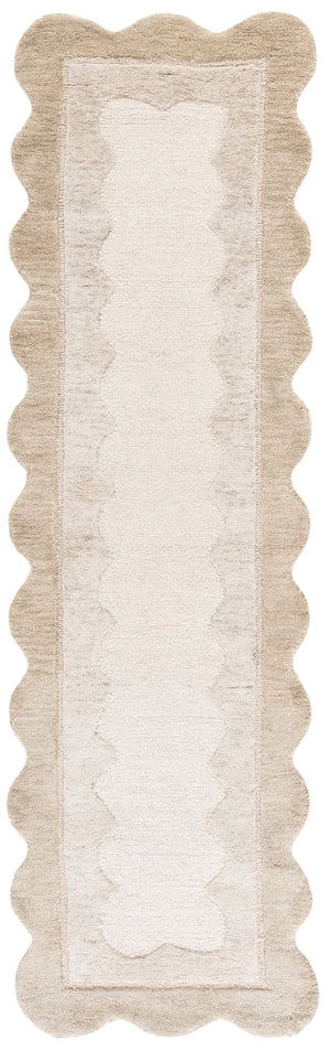 Safavieh Martha Hand-Tufted Beige Ivory Area Rug — Wool-Cotton Blend, Low-Profile Texture For Everyday Style 5'-0" x 8'-0" MSR4952B-58S