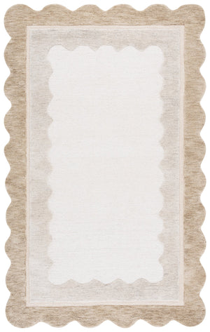 Safavieh Martha Hand-Tufted Beige Ivory Area Rug — Wool-Cotton Blend, Low-Profile Texture For Everyday Style 5'-0" x 8'-0" MSR4952B-58S