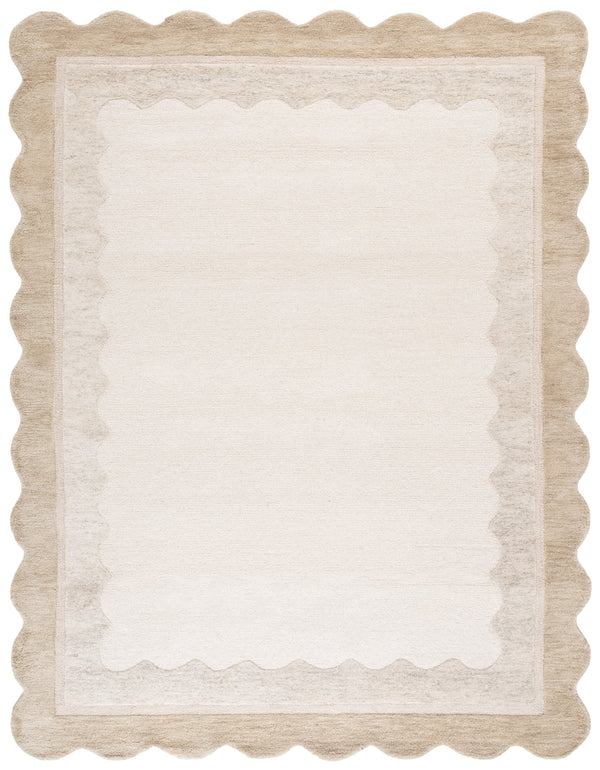 Safavieh Martha Hand-Tufted Beige Ivory Area Rug — Wool-Cotton Blend, Low-Profile Texture For Everyday Style 5'-0" x 8'-0" MSR4952B-58S