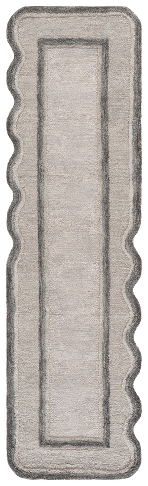Safavieh Martha Hand-Tufted Grey Ivory Wool-Cotton Rug, Low-Profile 1/2" Pile, Neutral Modern Farmhouse Charm 4'-0" x 6'-0" MSR4953F-46S