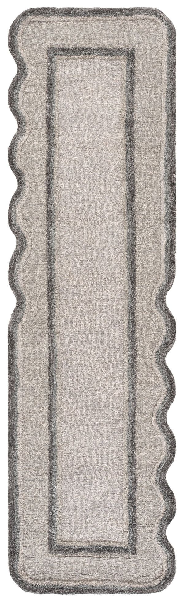 Safavieh Martha Hand-Tufted Grey Ivory Wool-Cotton Rug, Low-Profile 1/2" Pile, Neutral Modern Farmhouse Charm 4'-0" x 6'-0" MSR4953F-46S