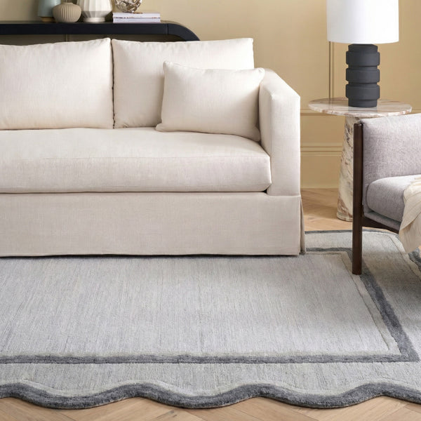 Safavieh Martha Hand-Tufted Grey Ivory Wool-Cotton Rug, Low-Profile 1/2" Pile, Neutral Modern Farmhouse Charm 4'-0" x 6'-0" MSR4953F-46S