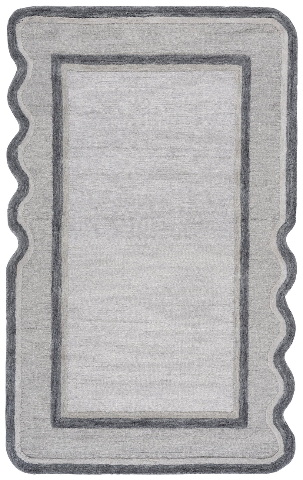 Safavieh Martha Hand-Tufted Grey Ivory Runner Rug, 80% Wool 20% Cotton, Low-Profile 1/2" Pile For Hallways 2'-3" x 8'-0" MSR4953F-28S