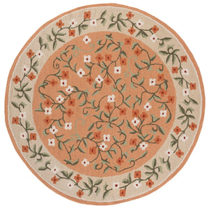 Safavieh Martha Hand-Tufted Rust & Grey Area Rug — Wool-Cotton Blend, Floral Motif, Low-Profile Comfort 4'-0" x 6'-0" MSR4955P-4