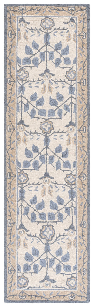 Safavieh Martha Hand‑Tufted Light Blue And Ivory Floral Area Rug, Wool-Cotton Blend For Cozy Elegance 8'-0" x 10'-0" MSR4956J-8
