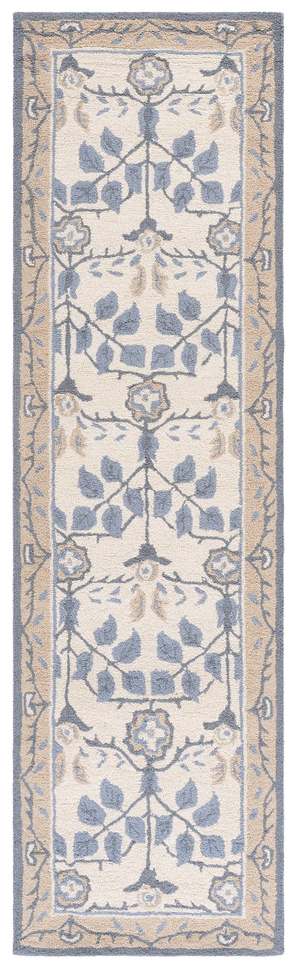 Safavieh Martha Hand‑Tufted Light Blue And Ivory Floral Area Rug, Wool-Cotton Blend For Cozy Elegance 8'-0" x 10'-0" MSR4956J-8