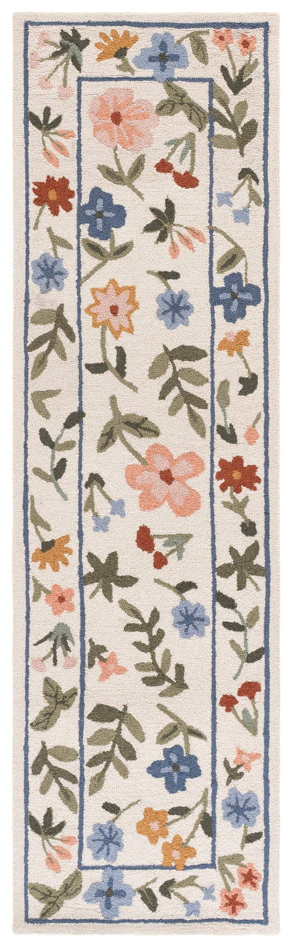 Safavieh Martha Hand‑Tufted Round Ivory & Green Wool Rug — Plush 3/8" Pile, Floral Motif, Timeless Craftsmanship 6'-0" x 6'-0" MSR4959A-6R