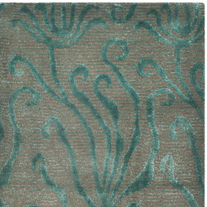 Safavieh Ms Exquisite Area Rug - Luxurious Silk And Wool Blend With Elegant Organic Patterns For Any Room Lagoon Silk & Wool Pile Msr5424d-4