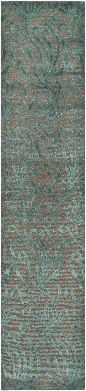 Safavieh Ms Exquisite Area Rug - Luxurious Silk And Wool Blend With Elegant Organic Patterns For Any Room Lagoon Silk & Wool Pile Msr5424d-4