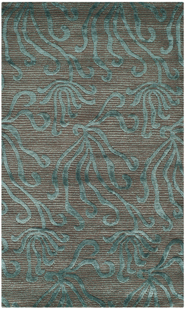 Safavieh Ms Exquisite Area Rug - Luxurious Silk And Wool Blend With Elegant Organic Patterns For Any Room Lagoon Silk & Wool Pile Msr5424d-4