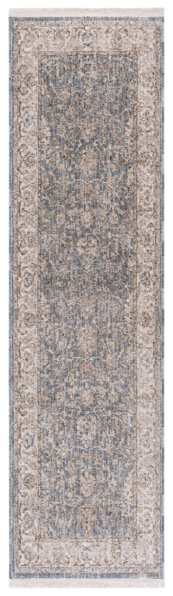 Safavieh April Ivory And Blue Floral-Traditional Area Rug — Power-Loomed Polyester/Cotton, Soft Durable Elegance 2'-6" x 4'-0" MSR6210B-24
