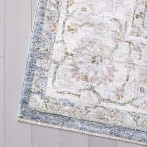 Safavieh April Ivory And Blue Floral-Traditional Area Rug — Power-Loomed Polyester/Cotton, Soft Durable Elegance 2'-6" x 4'-0" MSR6210B-24