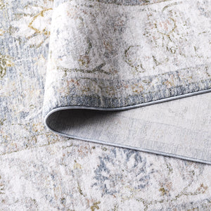 Safavieh April Ivory And Blue Floral-Traditional Area Rug — Power-Loomed Polyester/Cotton, Soft Durable Elegance 2'-6" x 4'-0" MSR6210B-24