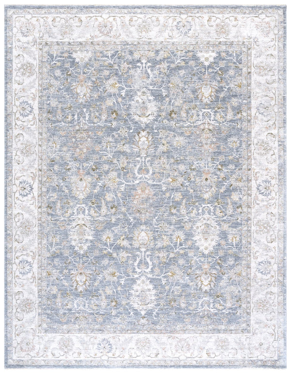 Safavieh April Ivory And Blue Floral-Traditional Area Rug — Power-Loomed Polyester/Cotton, Soft Durable Elegance 2'-6" x 4'-0" MSR6210B-24