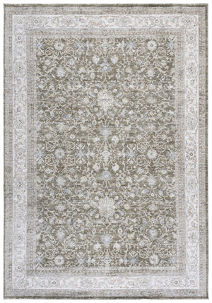 Safavieh April 212A Ivory Green Floral Area Rug — Power-Loomed Polyester-Cotton Blend, Durable Elegance 2'-6" x 8'-0" MSR6212A-28