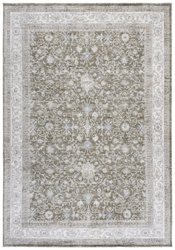 Safavieh April Timeless Floral Area Rug In Ivory And Green — Power‑Loomed Polyester/Cotton Blend, Durable Elegance 2'-6" x 4'-0" MSR6212A-24