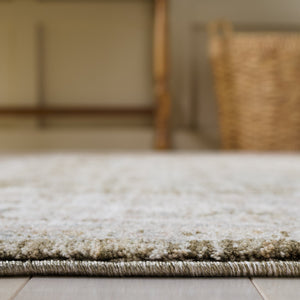 Safavieh April 212A Ivory Green Floral Area Rug — Power-Loomed Polyester-Cotton Blend, Durable Elegance 2'-6" x 8'-0" MSR6212A-28