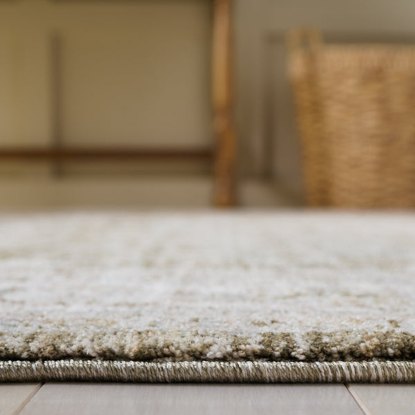 Safavieh April Timeless Floral Area Rug In Ivory And Green — Power‑Loomed Polyester/Cotton Blend, Durable Elegance 2'-6" x 4'-0" MSR6212A-24