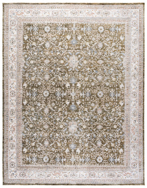 Safavieh April 212A Ivory Green Floral Area Rug — Power-Loomed Polyester-Cotton Blend, Durable Elegance 2'-6" x 8'-0" MSR6212A-28