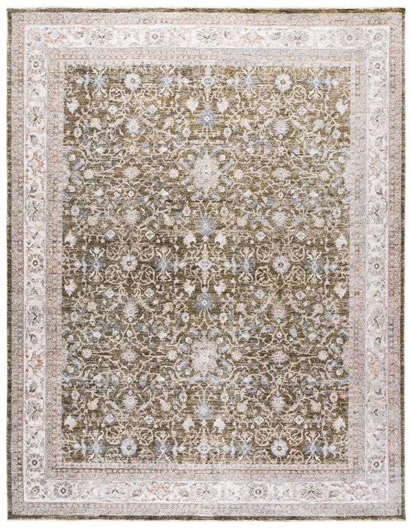 Safavieh April Timeless Floral Area Rug In Ivory And Green — Power‑Loomed Polyester/Cotton Blend, Durable Elegance 2'-6" x 4'-0" MSR6212A-24
