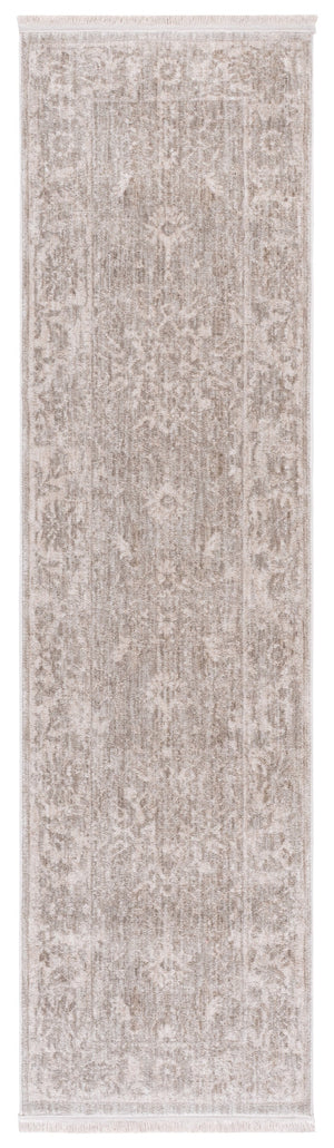Safavieh April Elegant 212C Ivory Light Grey Floral-Traditional Area Rug — Soft Polyester-Cotton, Durable Finish 2'-6" x 8'-0" MSR6212C-28