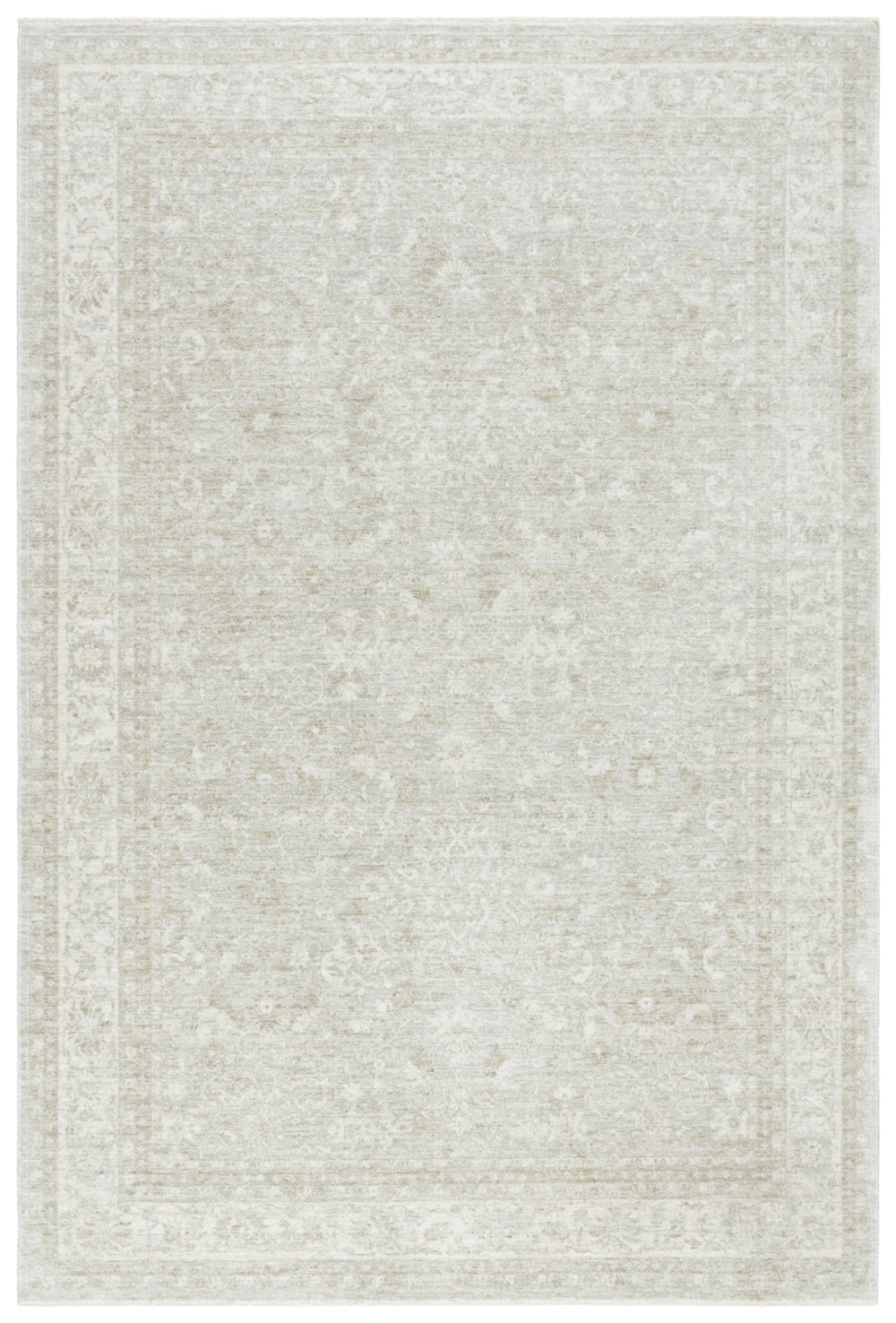 Safavieh April Floral-Traditional Area Rug In Ivory & Light Grey — Power-Loomed Polyester-Cotton Blend Comfort And Durability For Elegant Living Spaces 2'-6" x 4'-0" MSR6212C-24