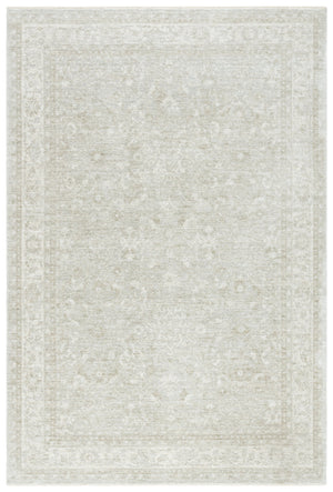 Safavieh April Elegant 212C Ivory Light Grey Floral-Traditional Area Rug — Soft Polyester-Cotton, Durable Finish 2'-6" x 8'-0" MSR6212C-28