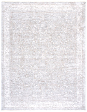 Safavieh April Elegant 212C Ivory Light Grey Floral-Traditional Area Rug — Soft Polyester-Cotton, Durable Finish 2'-6" x 8'-0" MSR6212C-28