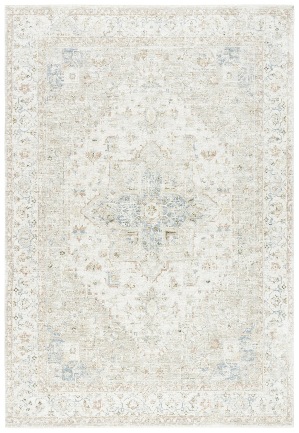 Safavieh April Timeless Oriental-Traditional Area Rug In Ivory And Sage — Durable Power-Loomed Softness, Elegant Focal Point (5 X 8) 2'-6" x 8'-0" MSR6218A-28