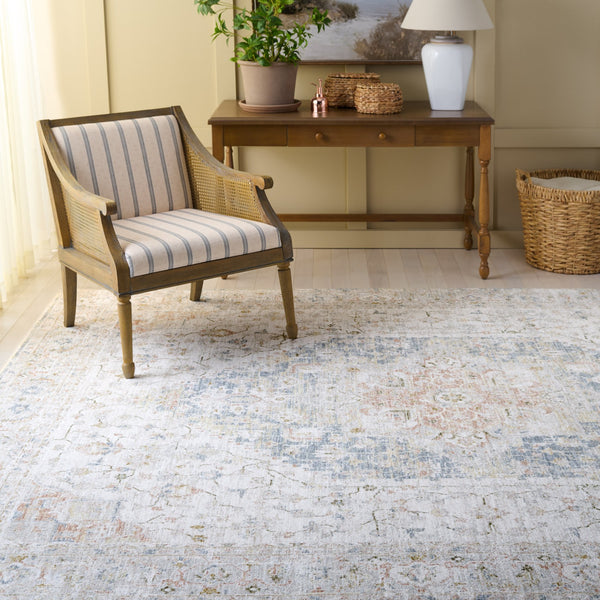 Safavieh April 218B Area Rug — Ivory And Grey Oriental-Traditional Design, Plush Cotton-Blend Durability 2'-6" x 4'-0" MSR6218B-24
