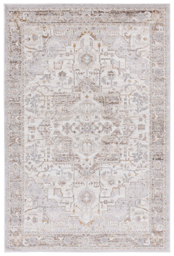 Safavieh Msr Mulberry 5X7 Ivory Grey Area Rug — Low-Profile 3/8" Pile, Power-Loomed Turkey, Durable Blend Elegance MSR6410A-5