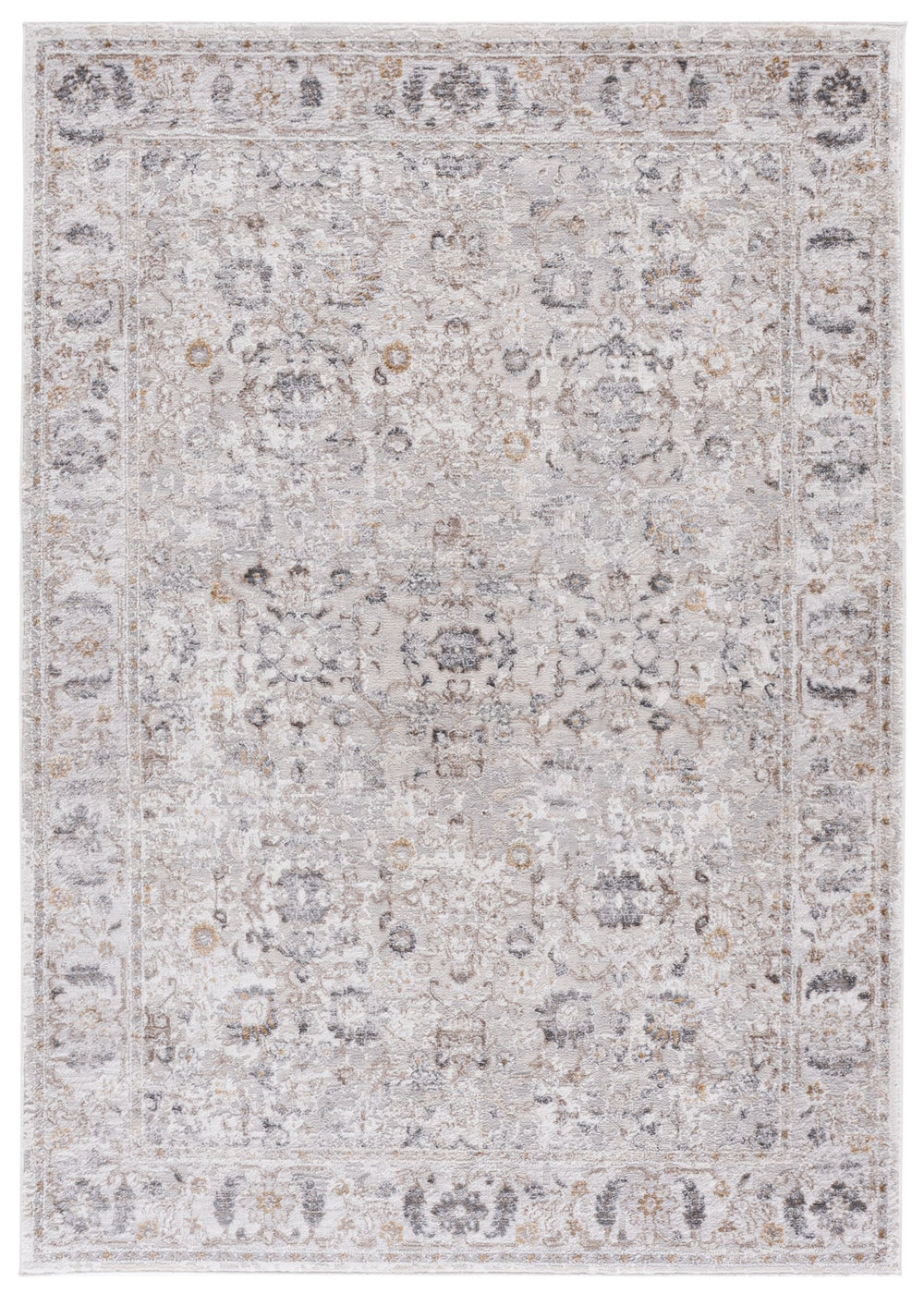 Safavieh Msr Mulberry 5X7 Ivory Grey Area Rug — Low-Profile 3/8" Pile, Power-Loomed Turkey, Durable Fade-Resistant Finish MSR6414A-5