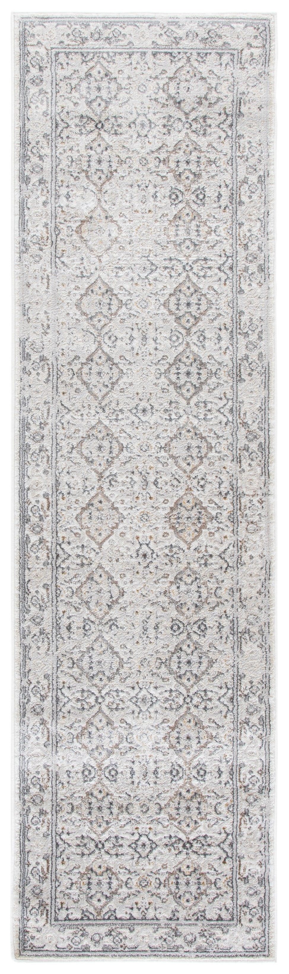 Safavieh Msr Mulberry 6416A Ivory Light Grey 5X7 Low Pile Area Rug – Power-Loomed Turkey, Durable Soft Blend MSR6416A-5