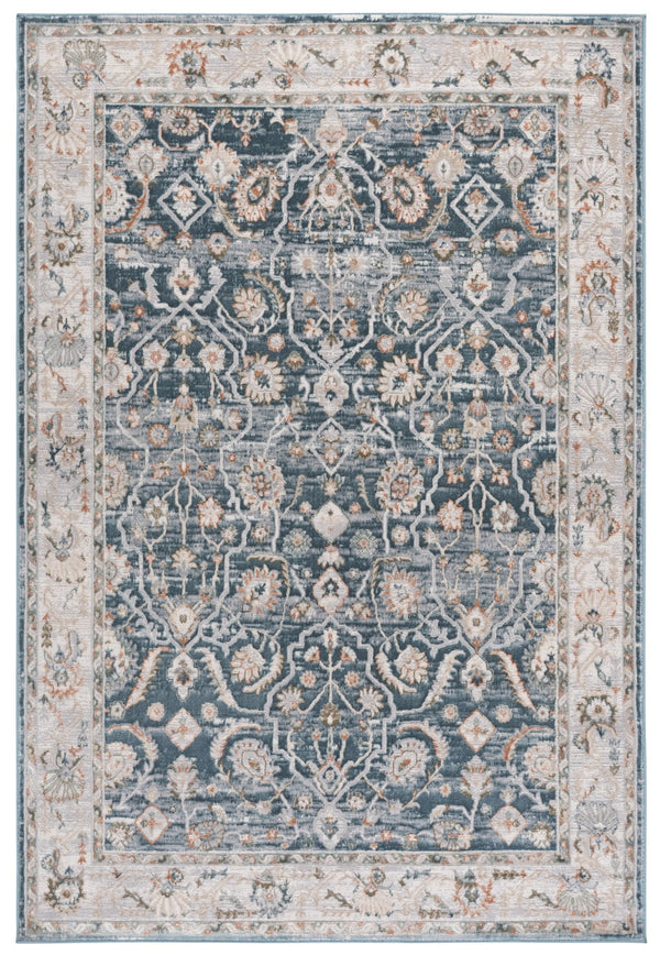 Safavieh Martha Serenity Blue-Grey Area Rug 5X7, Power-Loomed Turkey, Low 3/8" Pile, Durable Stain-Resistant Elegance MSR754M-5