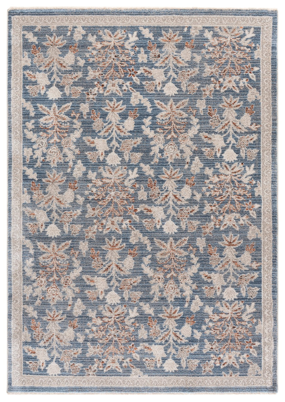 Safavieh Martha Grove 5'3" X 7'6" Blue Ivory Area Rug — Low 3/8" Pile, Power-Loomed Turkey, Stain-Resistant Elegance MSR762M-5