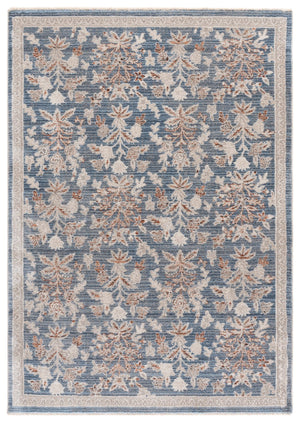Safavieh Martha Grove 5'3" X 7'6" Blue Ivory Area Rug — Low 3/8" Pile, Power-Loomed Turkey, Stain-Resistant Elegance MSR762M-5